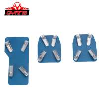 Universal Manual blue rubber and aluminium car clutch pedal pad